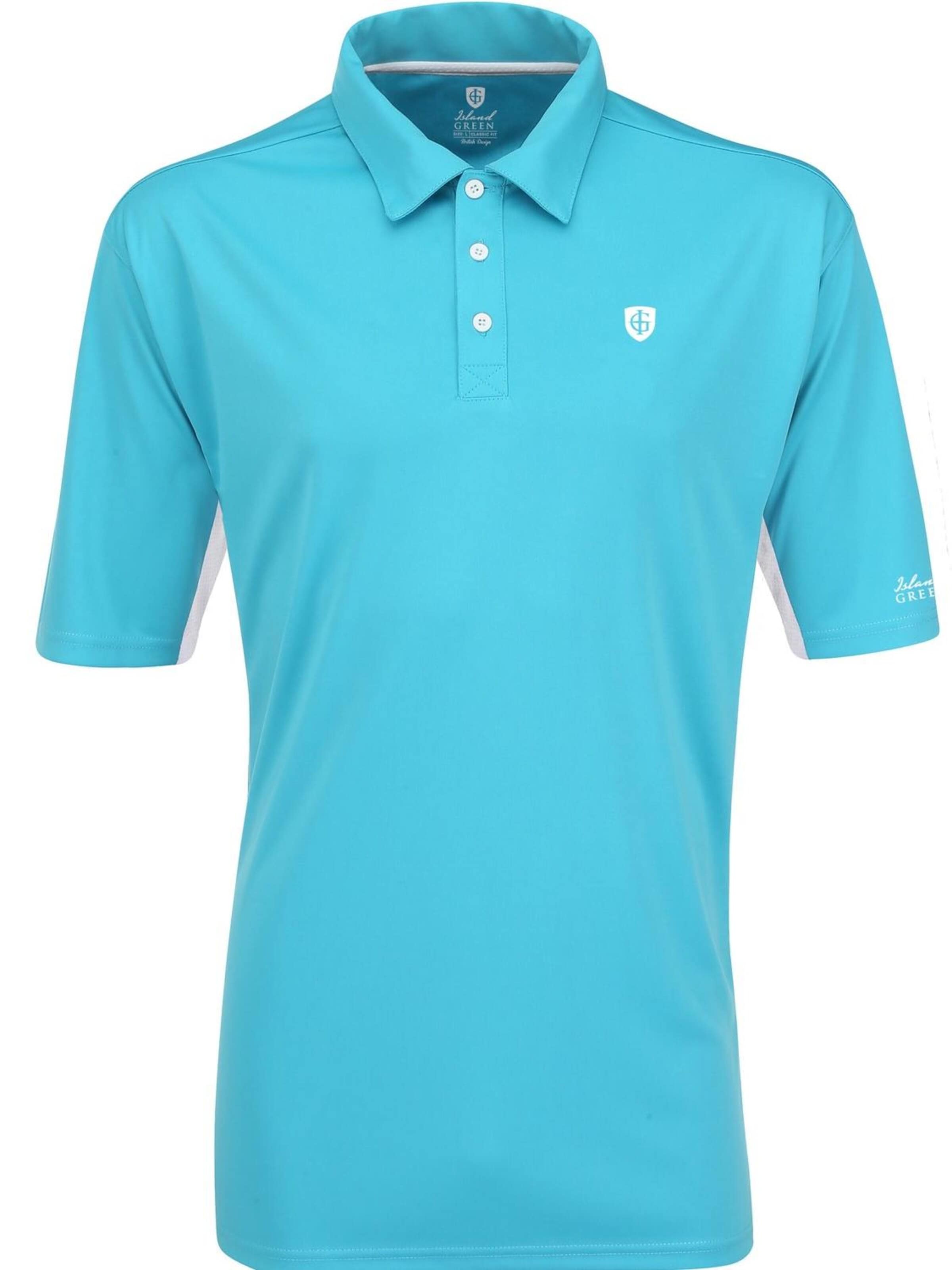 Cocain Underwear Athletic Button Up Shirt 'Poloshirt' in Blue: front