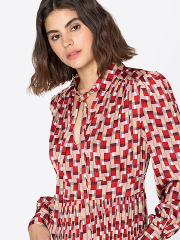 Traffic People Shirt Dress in Red