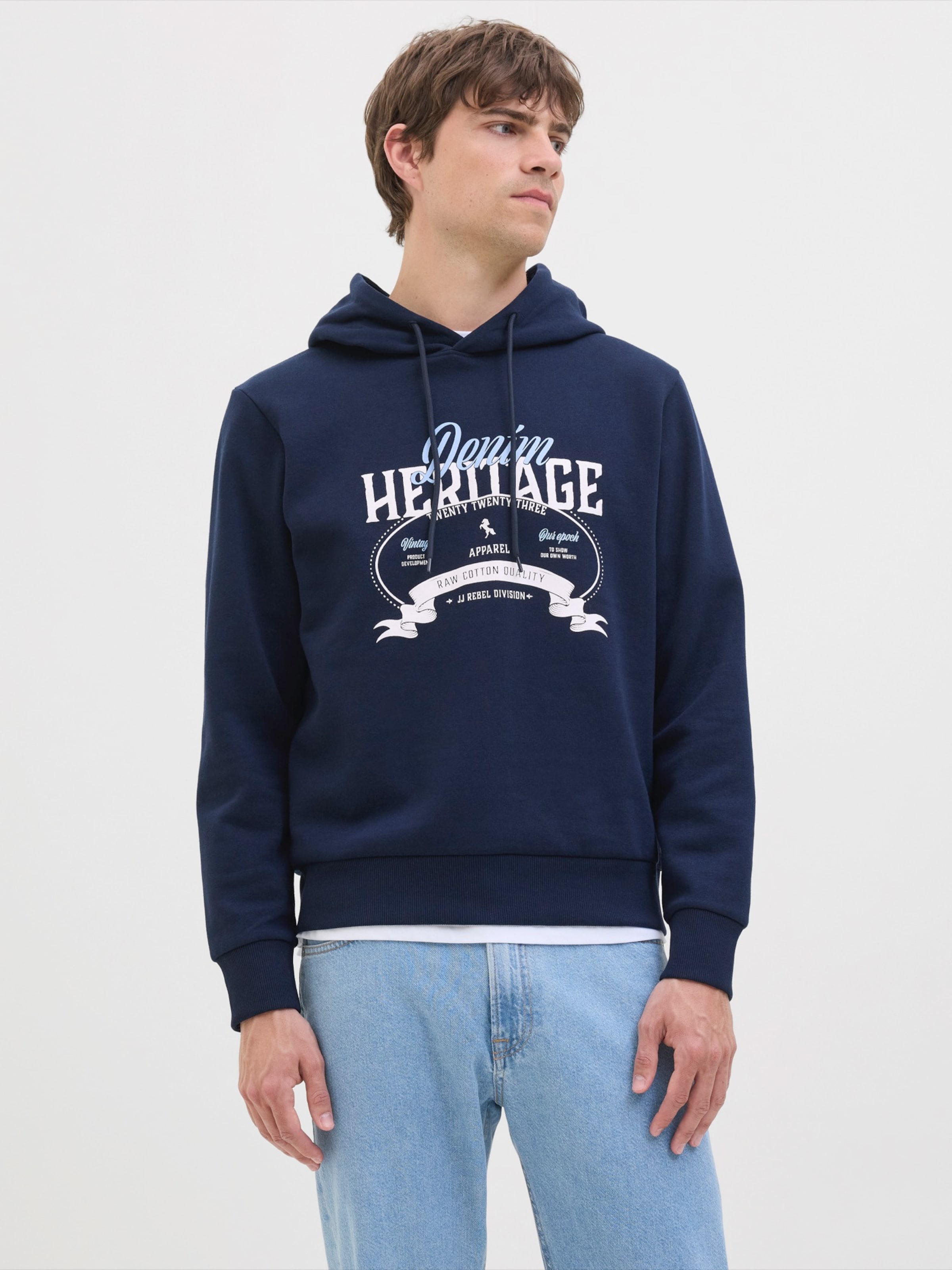 Sweat-shirt 'JREBLASSE' JJ Rebel en bleu : devant