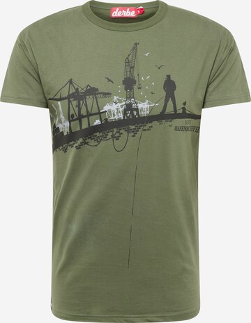 Derbe Shirt 'Hafenschiffer' in Green: front