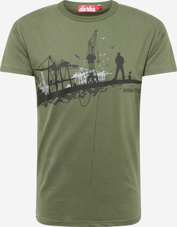 T-Shirt 'Hafenschiffer' Derbe en vert : devant