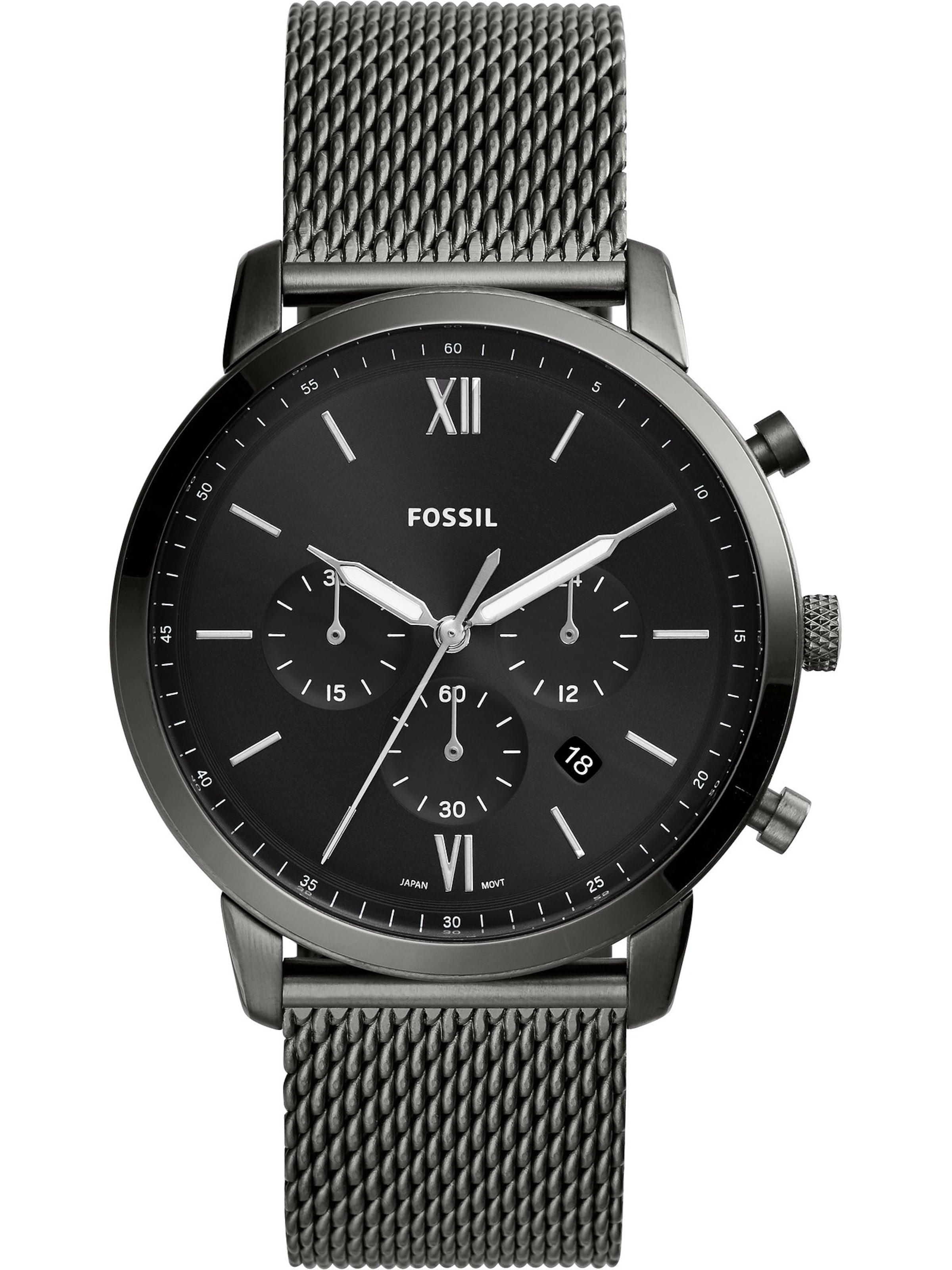 FOSSIL Uhr in Grau: Vorderseite