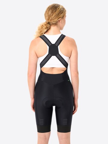 VAUDE Slimfit Sportbroek 'Furka Bib II' in Zwart