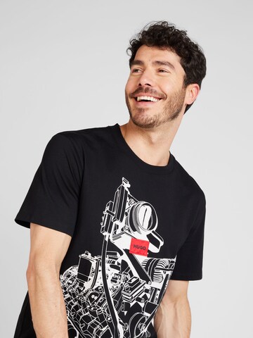 HUGO Shirt 'Dacifico' in Zwart