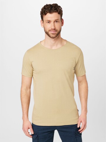 T-Shirt 'Garment' Lindbergh en beige : devant