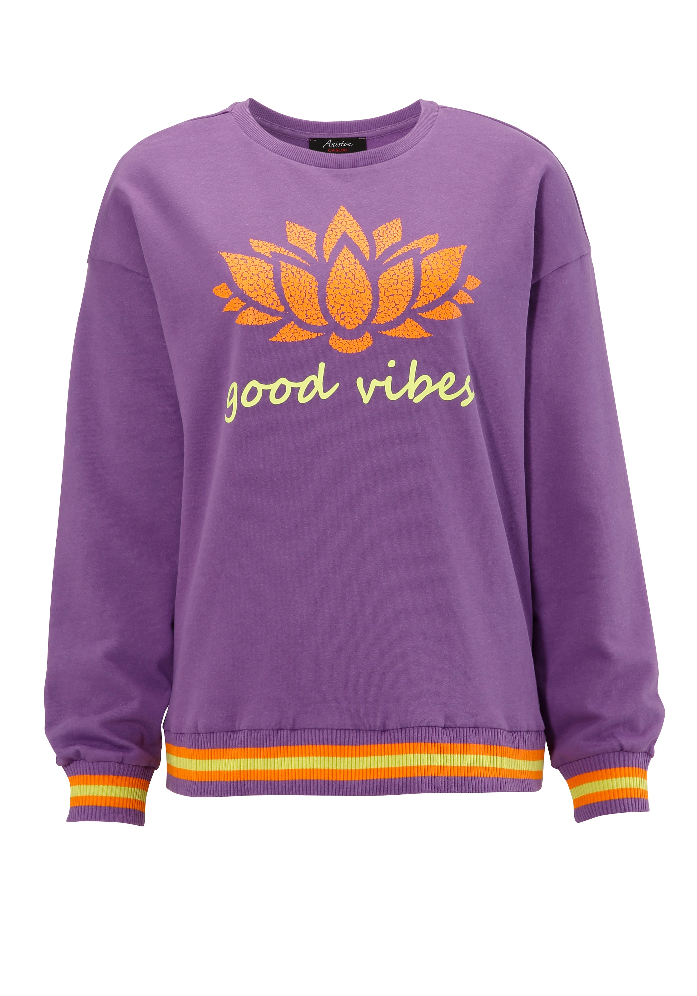 Aniston CASUAL Sweatshirt in Lila: Vorderseite