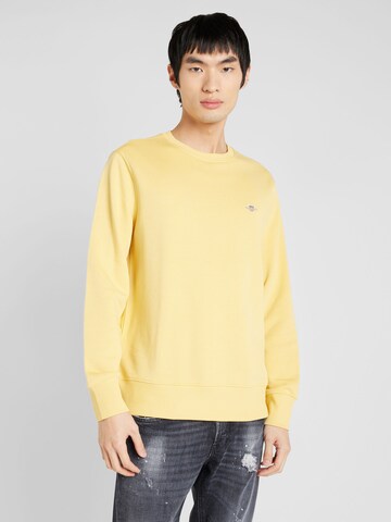 Felpa di GANT in giallo: frontale