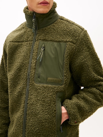 TOMMY HILFIGER Fleecejakke i grøn
