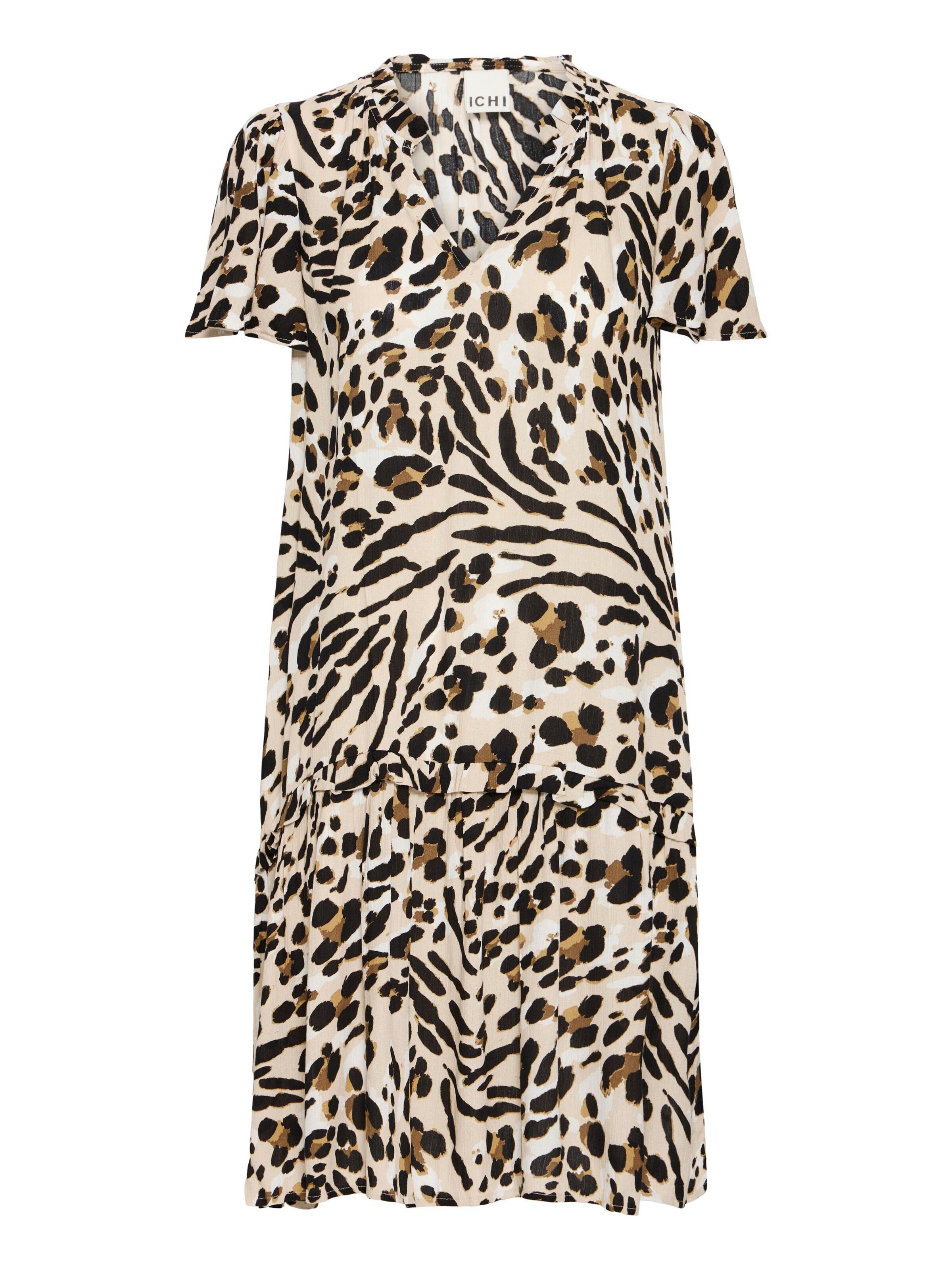 ICHI Robe en marron / noir, Vue avec produit