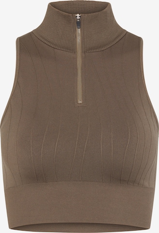 Born Living Yoga Sporttop 'Dandara' in Bruin: voorkant