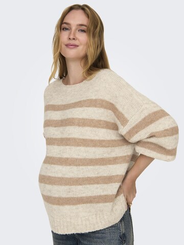 Only Maternity Sweater 'MAYA' in Beige
