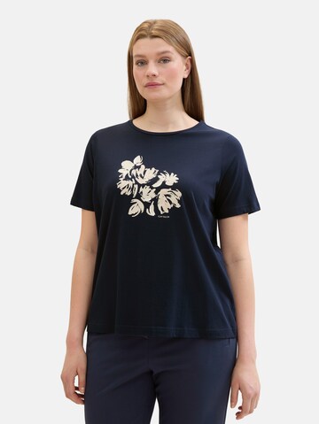 T-shirt Tom Tailor Women + en bleu : devant