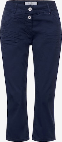 CECIL Regular Broek in Blauw: voorkant