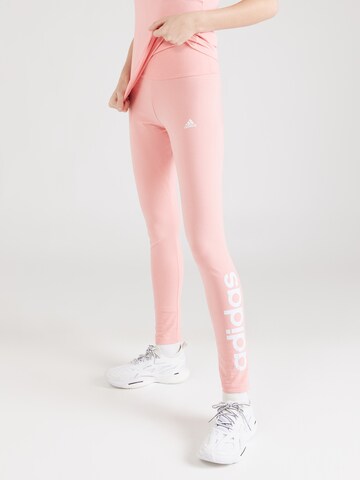 ADIDAS SPORTSWEAR Skinny Fit Спортен панталон 'Essentials' в розово: отпред