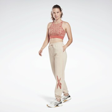 Reebok Tapered Workout Pants 'Modern Safari' in Beige