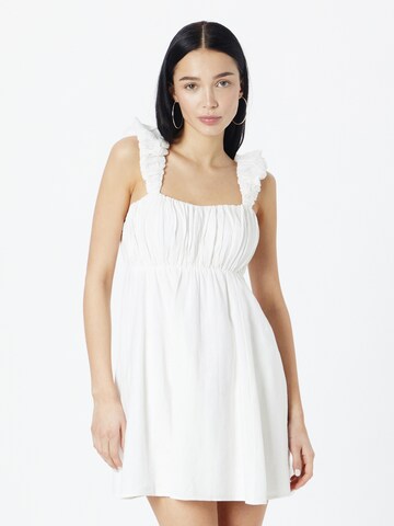 Robe Abercrombie & Fitch en blanc : devant