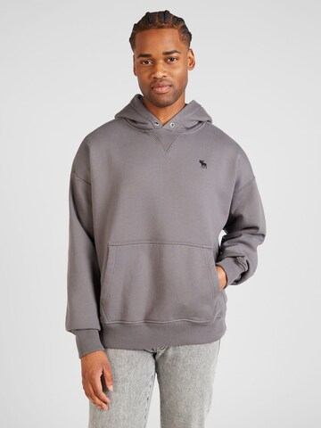 Sweat-shirt Abercrombie & Fitch en gris : devant