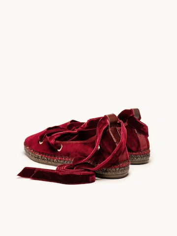 Ballerina 'Alpargata Terciopelo' di Alhamas in rosso
