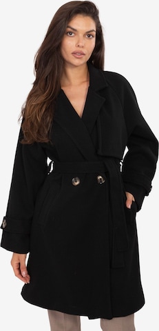 Madnezz House Übergangsmantel in Schwarz: Vorderseite