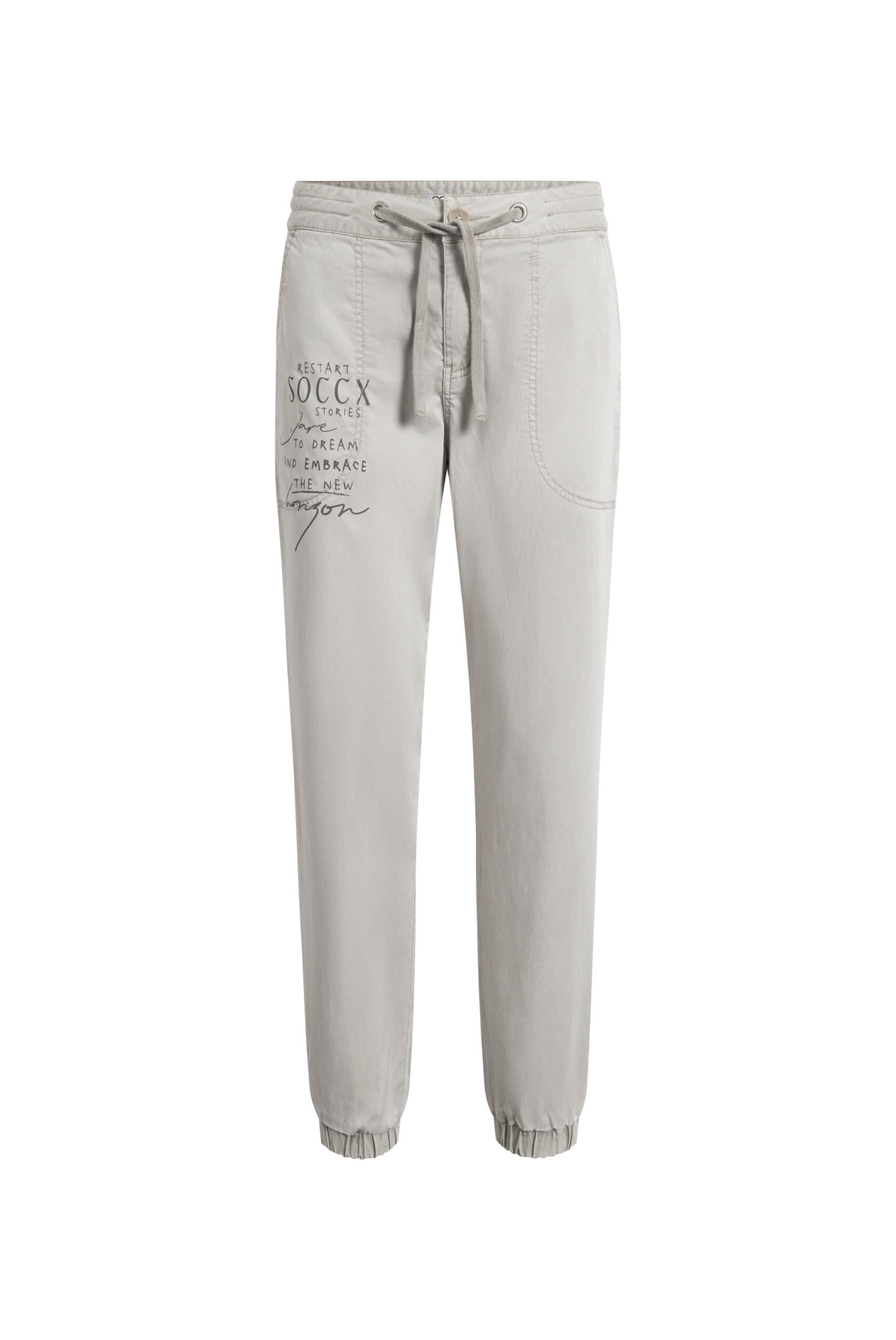 Soccx Regular Pants in Grey: front