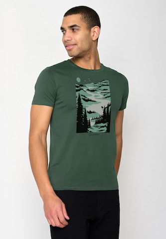 GREENBOMB Shirt 'Nature Lakeside' in Groen