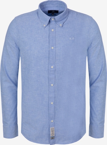 La Martina - Ajuste estrecho Camisa en azul: frente
