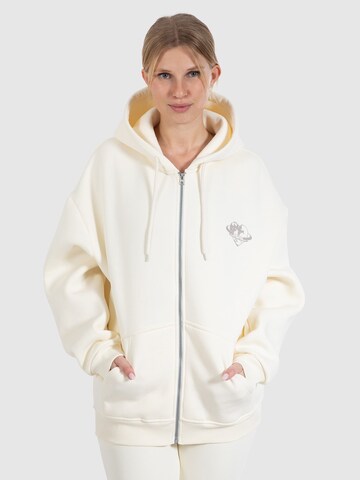 Smilodox Sweatvest 'Amora' in Beige: voorkant