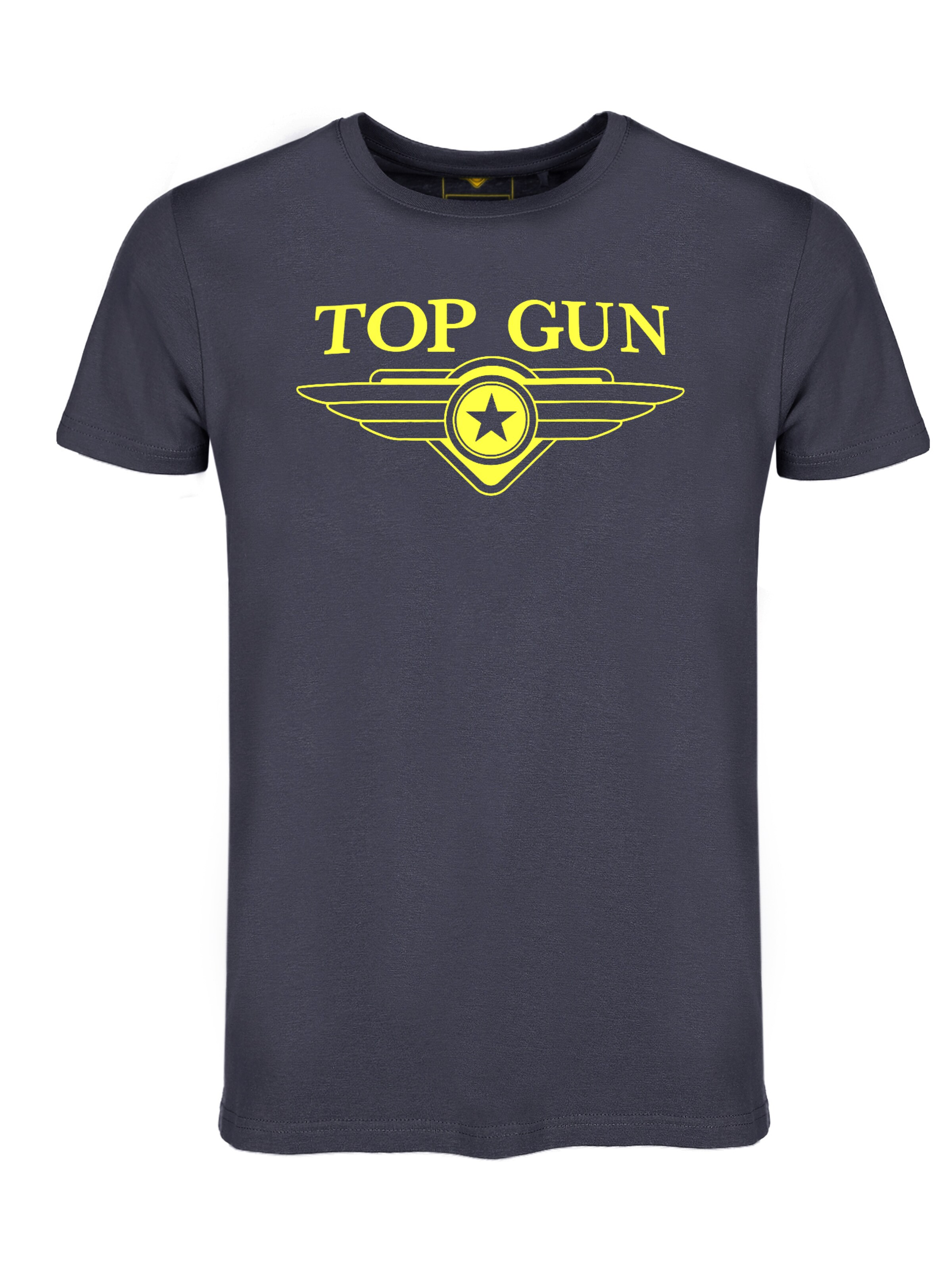 TOP GUN Shirt 'TG2024002' in Marine blue / Yellow, Item view