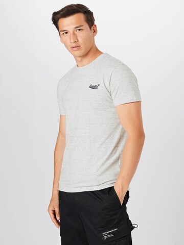 Superdry Tapered Shirt in Grijs: voorkant