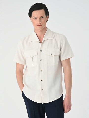 Antioch Regular fit Button Up Shirt 'RI ' in Beige: front