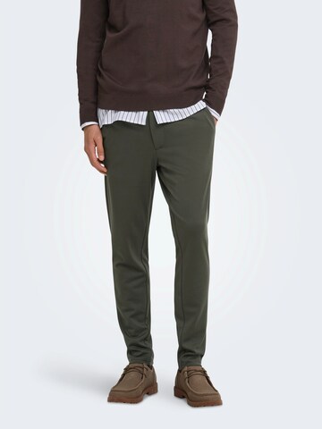 Only & Sons Slimfit Hose 'ONSMARK' in Grau: Vorderseite