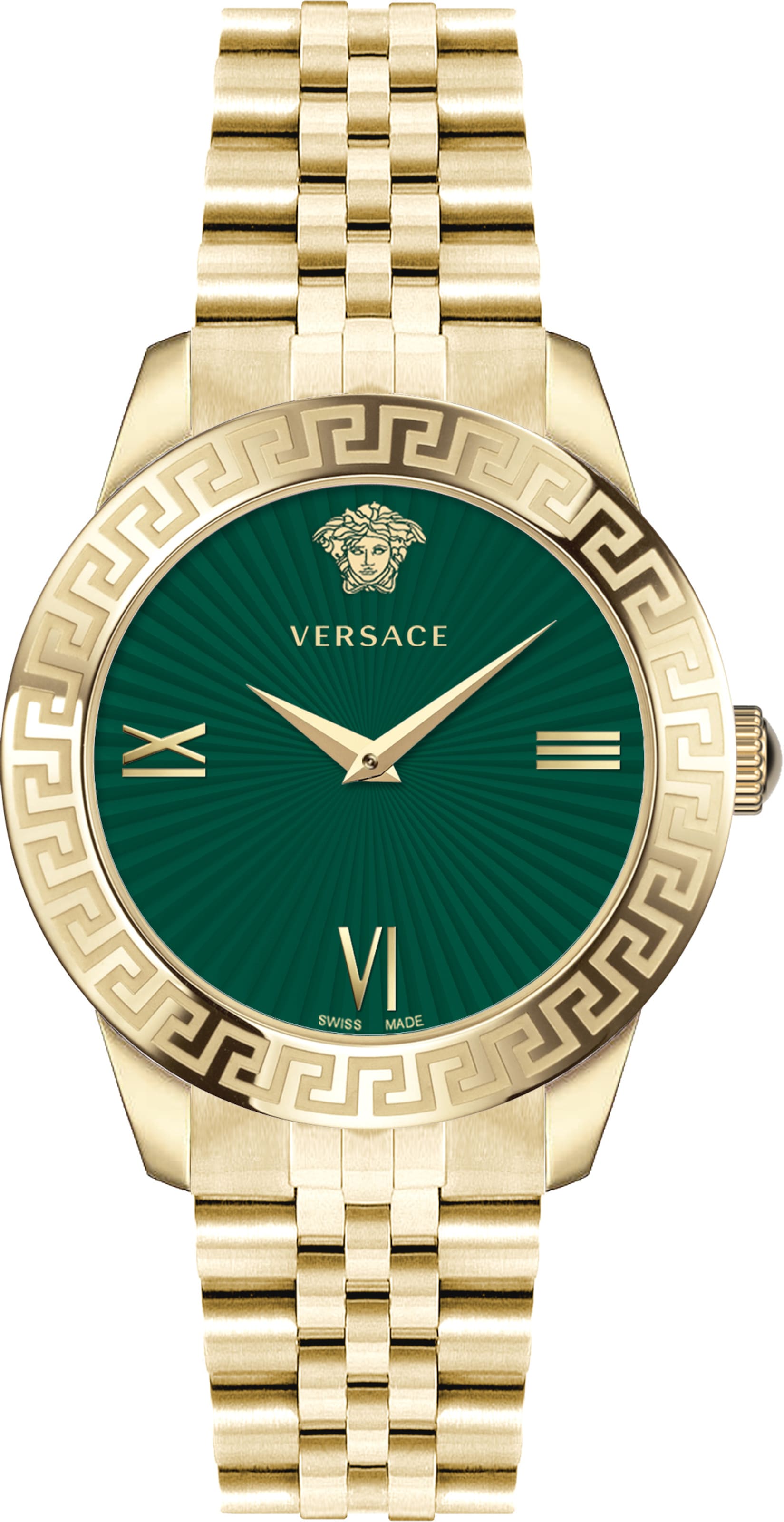 VERSACE Analoog horloge in de kleur Goud / Donkergroen, Productweergave