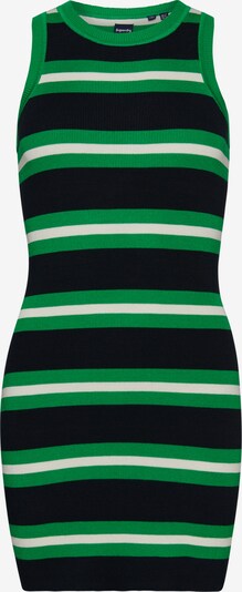 Superdry Robes en maille en vert / noir / blanc, Vue avec produit