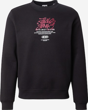 Felpa 'JCOSCRIPTURE' di JACK & JONES in nero: frontale
