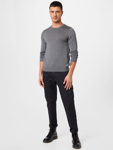 BOSS Black Sweater 'Leno' in Grey