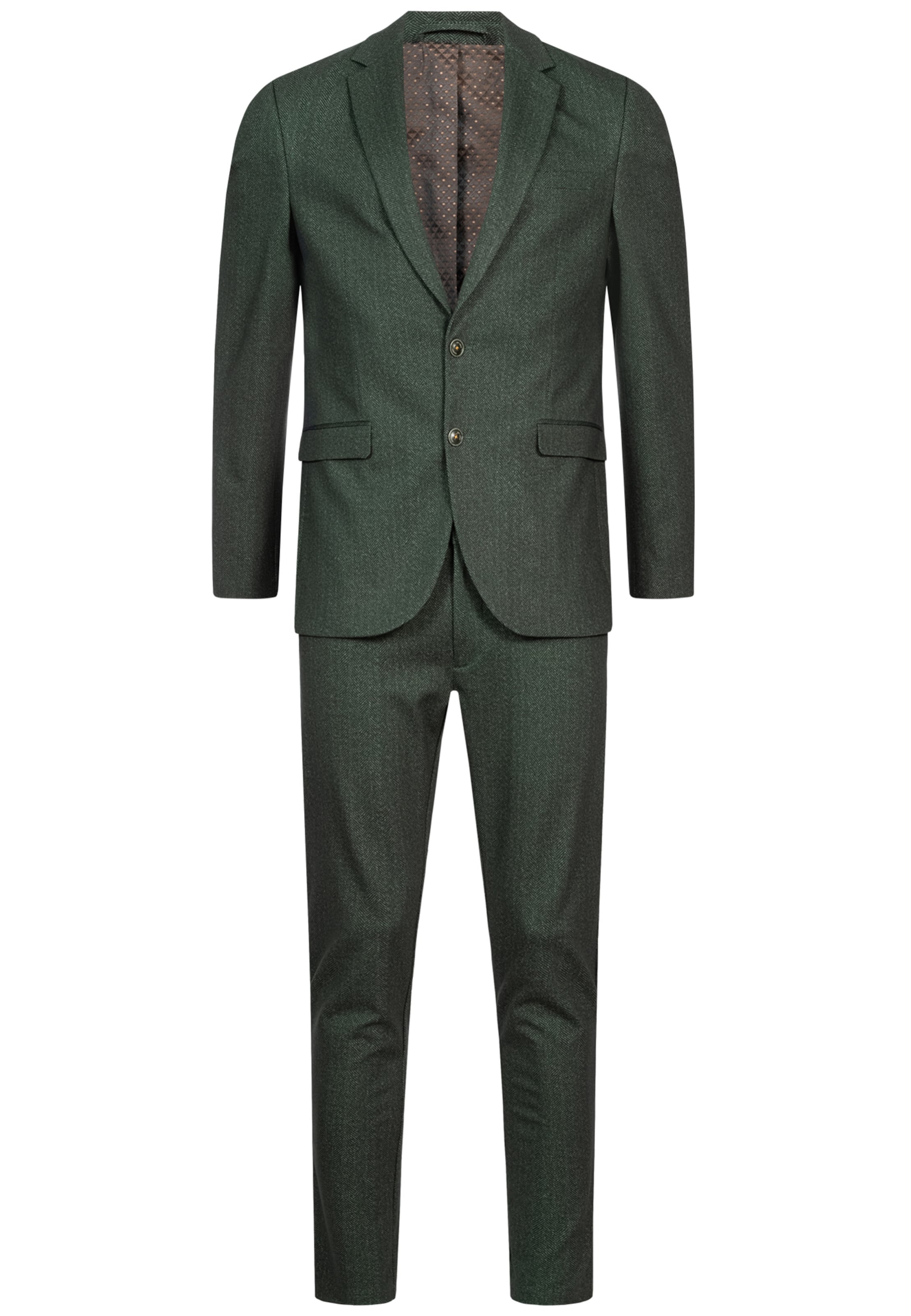 JEFF Slimfit Pak 'Luke' in Groen: voorkant