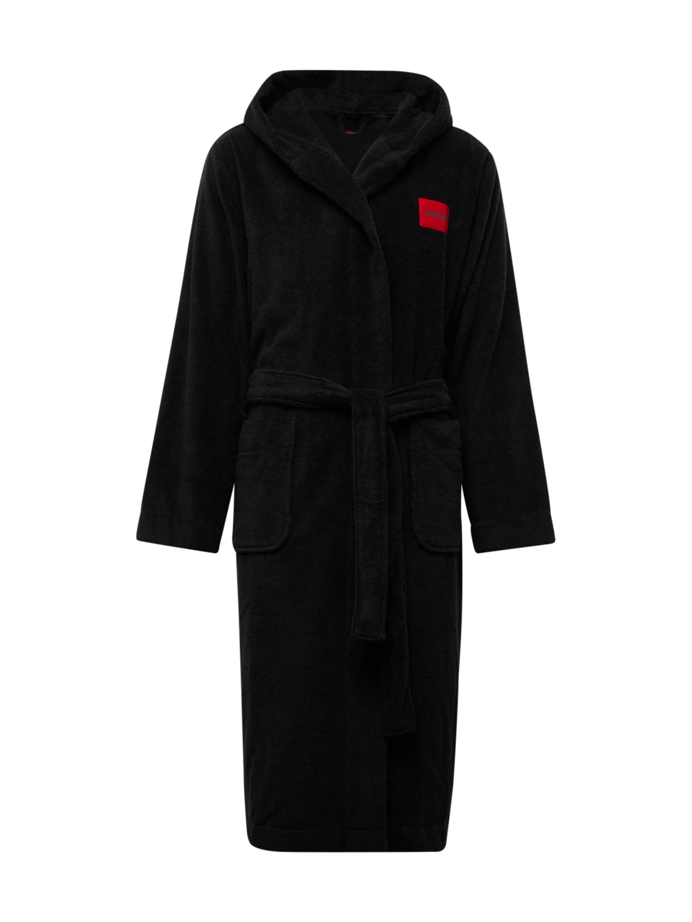 juoda HUGO Ilgas vonios chalatas: priekis