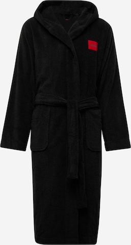 HUGO Банный халат длинный в Черный: спереди