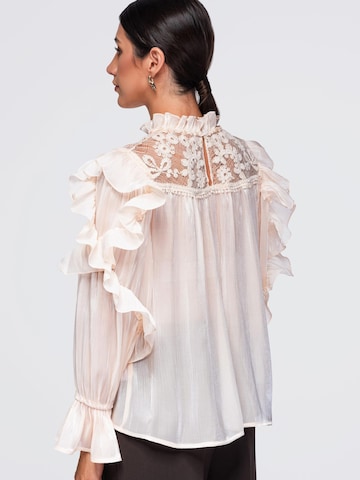 Ombre Blouse in Beige