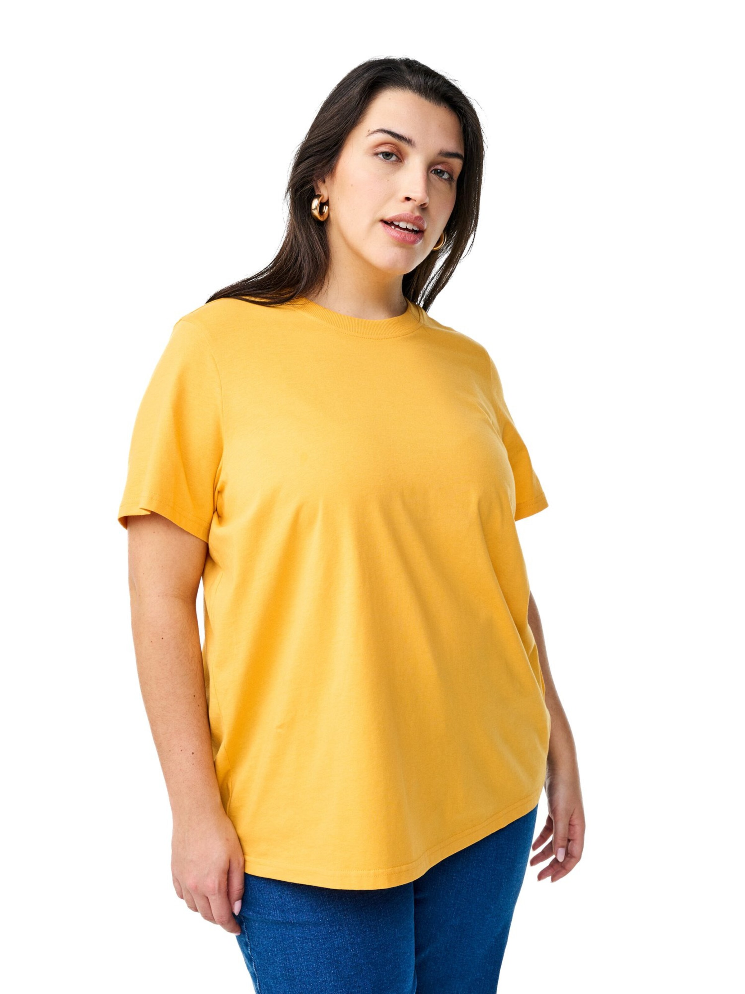 Zizzi - Camiseta 'VCHARLIN' en amarillo: frente