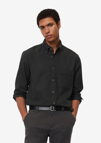 Marc O'Polo Regular fit Button Up Shirt in Black: front