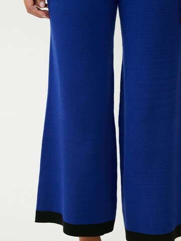 Influencer Wide leg Broek in Blauw