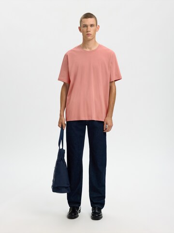 SELECTED T-Shirt 'SLHASPEN' in Pink
