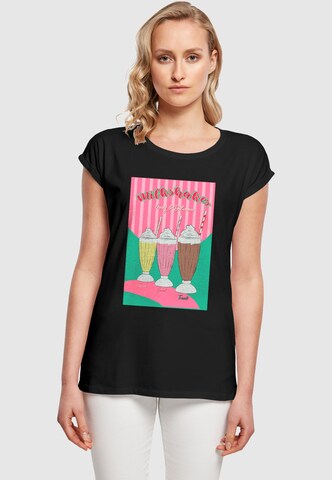 Maglietta 'Milkshake' di Mister Tee in nero: frontale