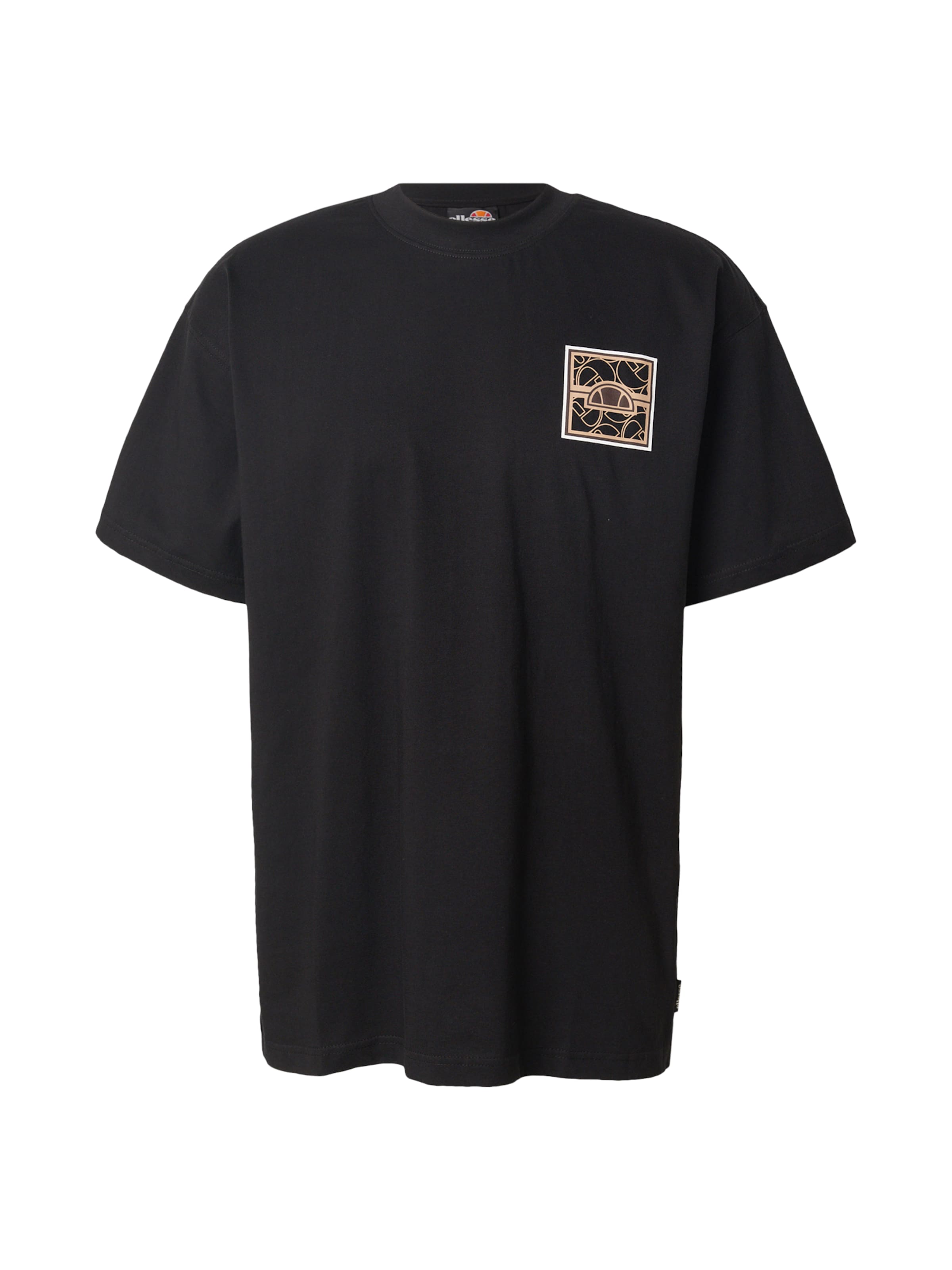 Marškinėliai 'Peroli' iš ELLESSE, spalva – smėlio spalva / ruda / juoda, Prekių apžvalga