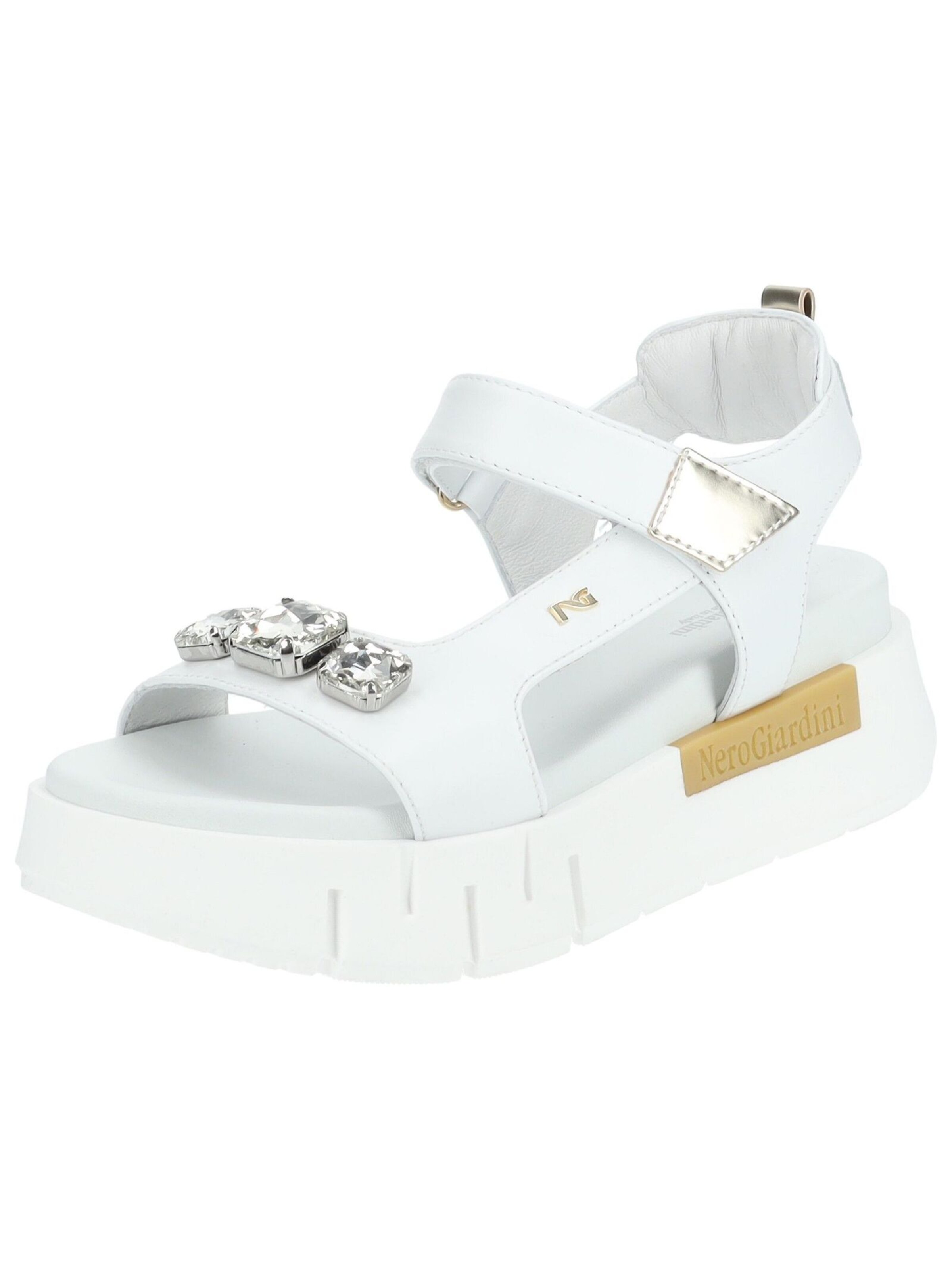 Sandales Nero Giardini en blanc : devant