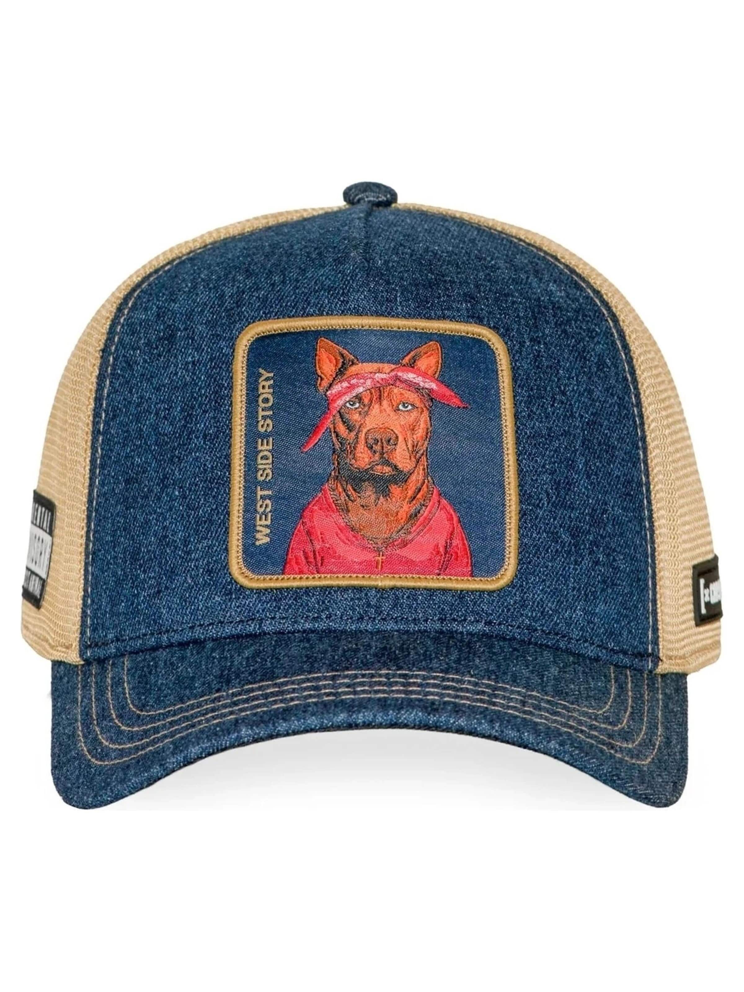 Capslab - Gorra 'Gorra capslab denim oscura west side trucker cap' en Mezcla de colores: frente