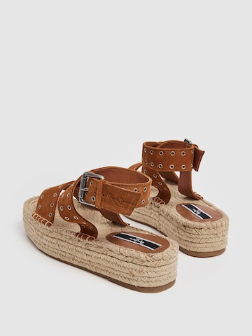 Pepe Jeans Sandale  ' TRACY ANTIQUE ' in Braun