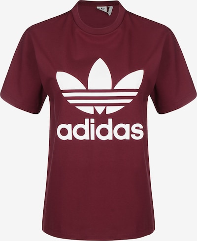 ADIDAS ORIGINALS T-Shirt 'Adicolor Classics Trefoil' in dunkelrot / weiß, Produktansicht