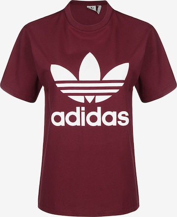 Tricou 'Adicolor Classics Trefoil' de la ADIDAS ORIGINALS pe roșu: față